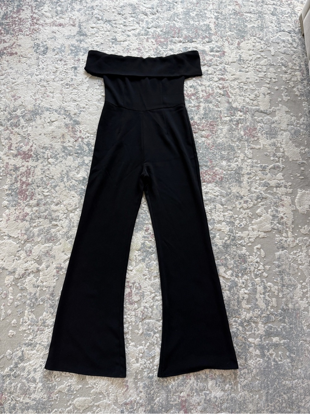 by the way. Black Off-Shoulder Wide-Leg Jumpsuit